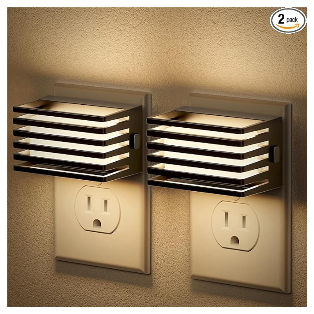 2-Pack LED Night Light Plug Into Wall With Dusk To Dawn Sensor