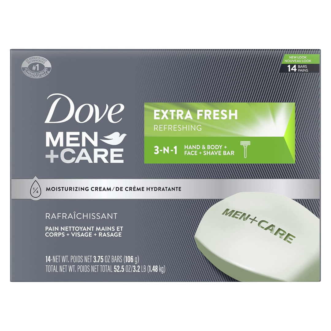 14-Count Dove Men+Care 3-in-1 Cleanser Bars (3.75 oz)