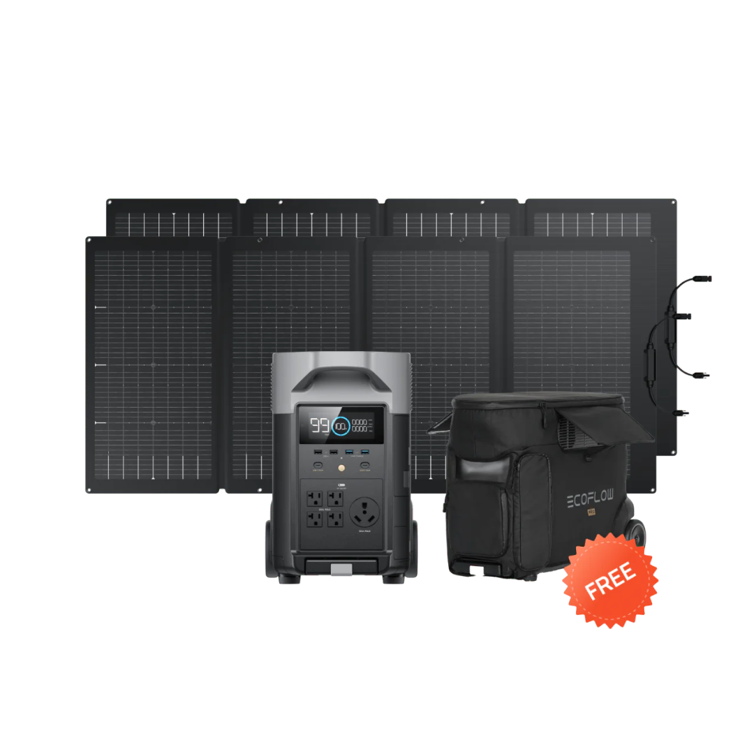 EcoFlow DELTA Pro + 2*220W Portable Solar Panels