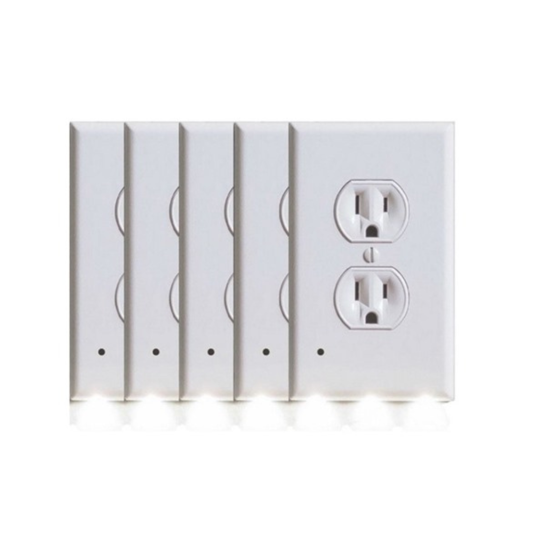 5-Pack Marquee Home Outlet Covers With Built-In LED Night Lights