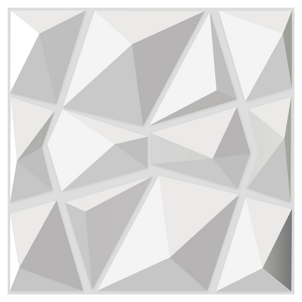 33-Pack Art3d 12" x 12" 3D Wall Panels W/ Diamond Design