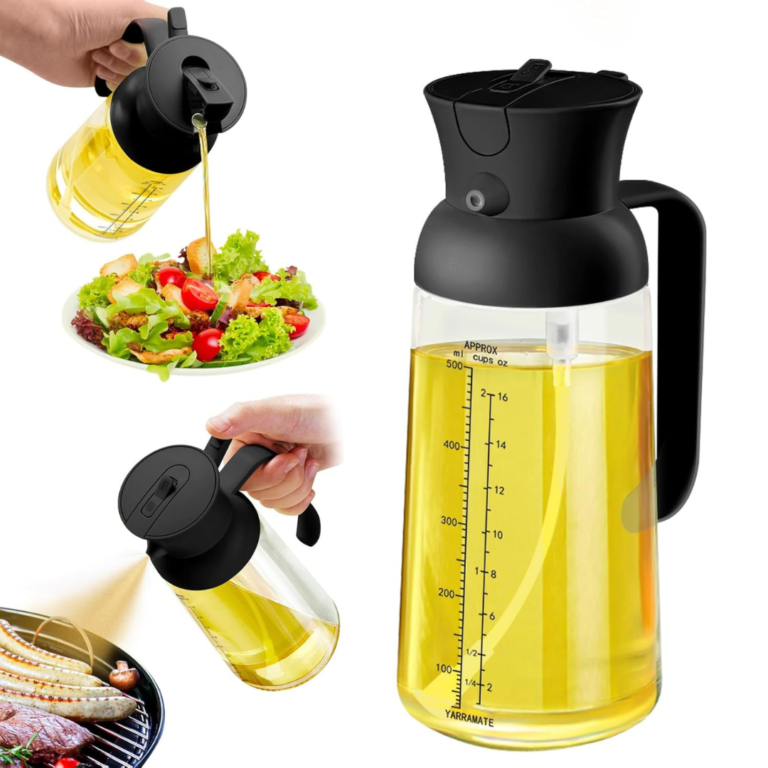 18oz YRRAMATE 2-in-1 Olive Oil Sprayer Dispenser