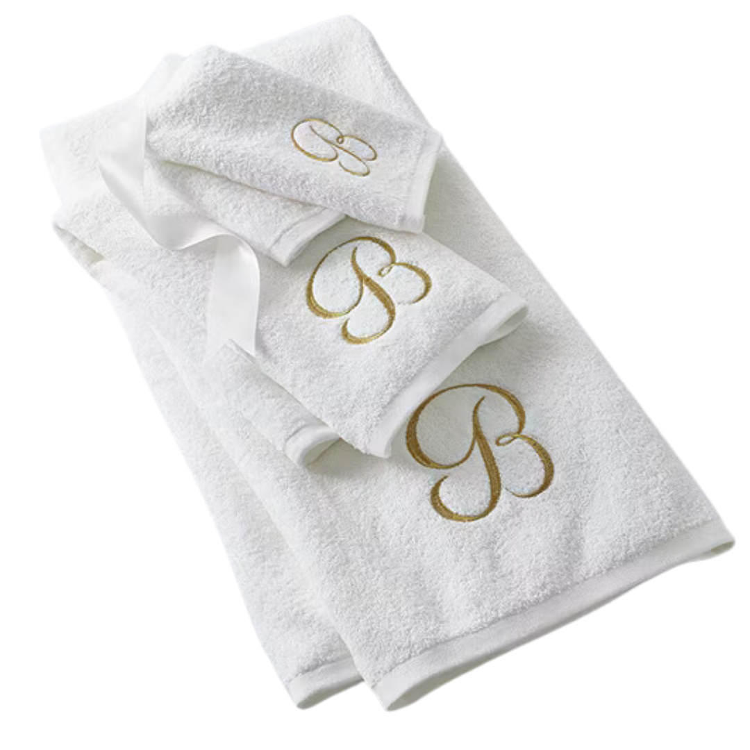 3-Piece Avanti Monogram Bath Towel Set (various)