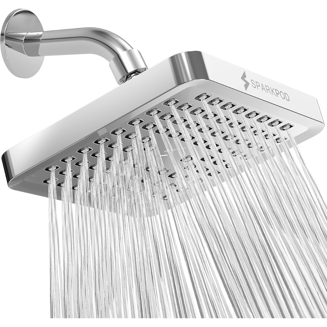 SparkPod 6" Square Premium Quality High Pressure Rain Shower Head