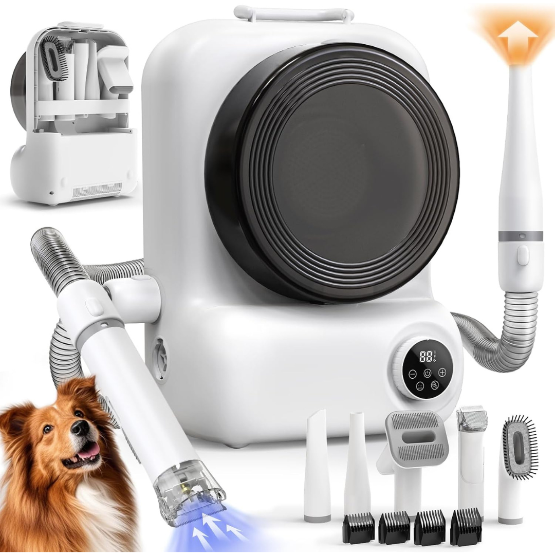 15000Pa 3-in-1 Dog Grooming Vacuum & Dryer with Attachments