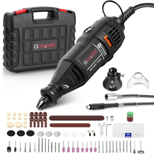 Goxawee Variable Speed Rotary Tool Kit with 140-Piece Accessory Kit