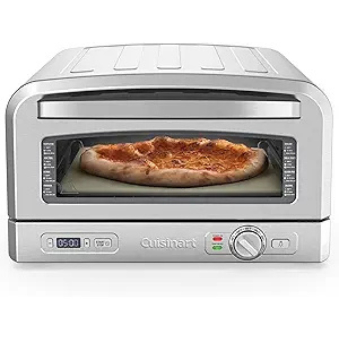 Cuisinart 0.6 Cu Ft Indoor Portable Countertop Stainless Steel Pizza Oven