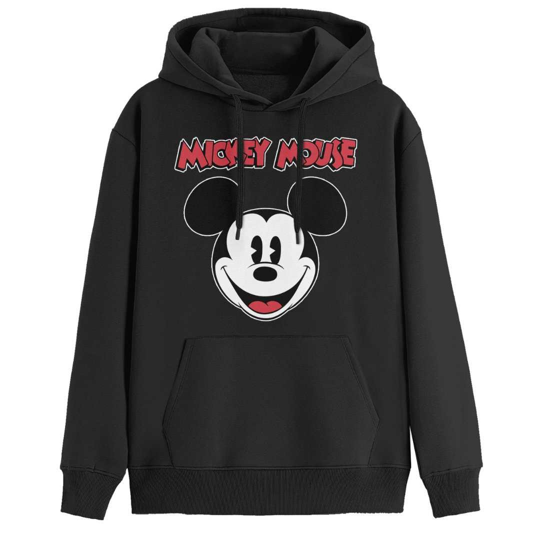 Disney All Gender Vintage Mickey Mouse Face Graphic Hoodie Sweatshirt (Various)