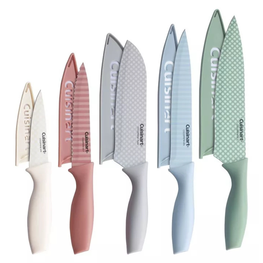 10-Piece Cuisinart Farmhouse Printed Cutlery Set With Blade Guard