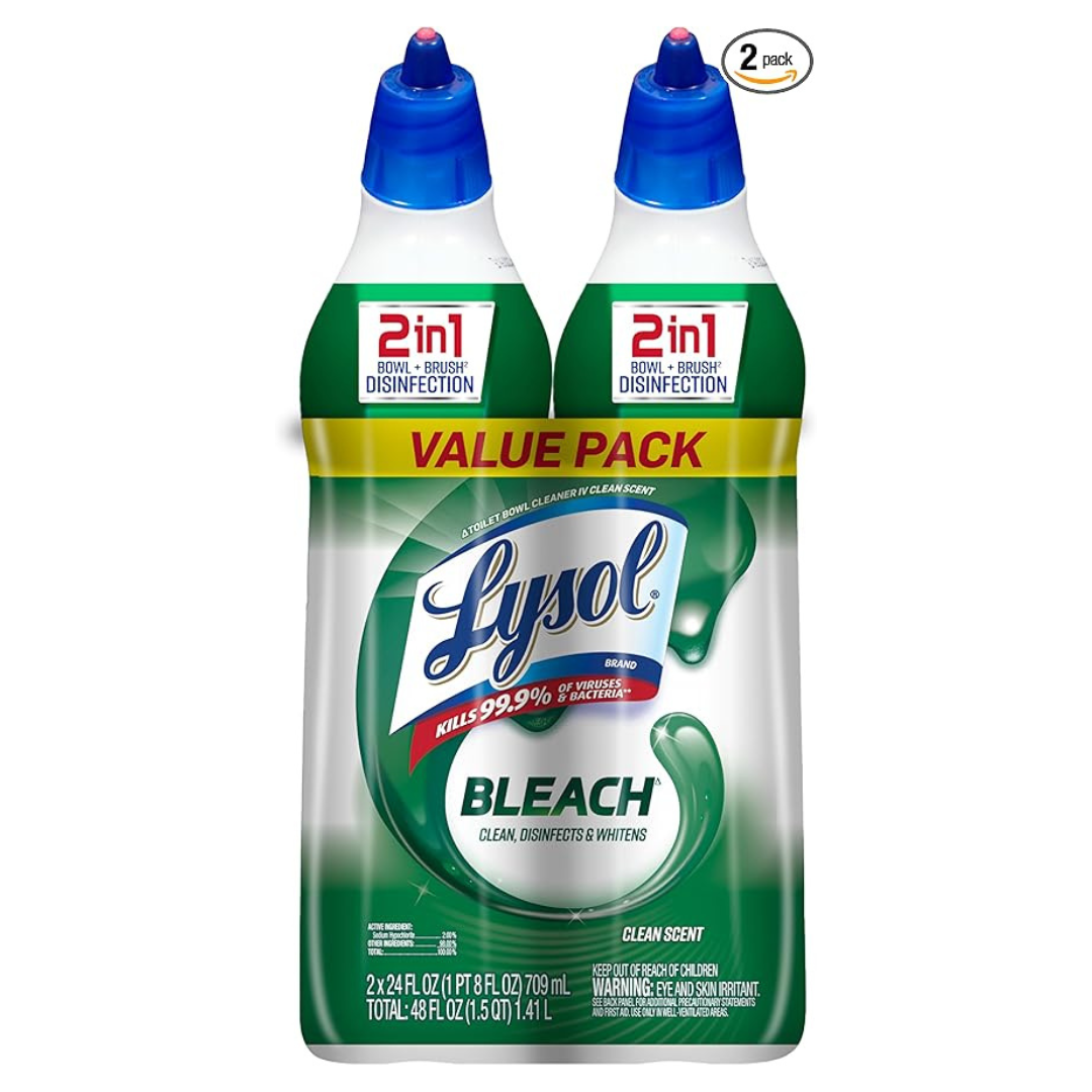 2-Pack Lysol Toilet Bowl Cleaner W. Bleach, 48 Oz