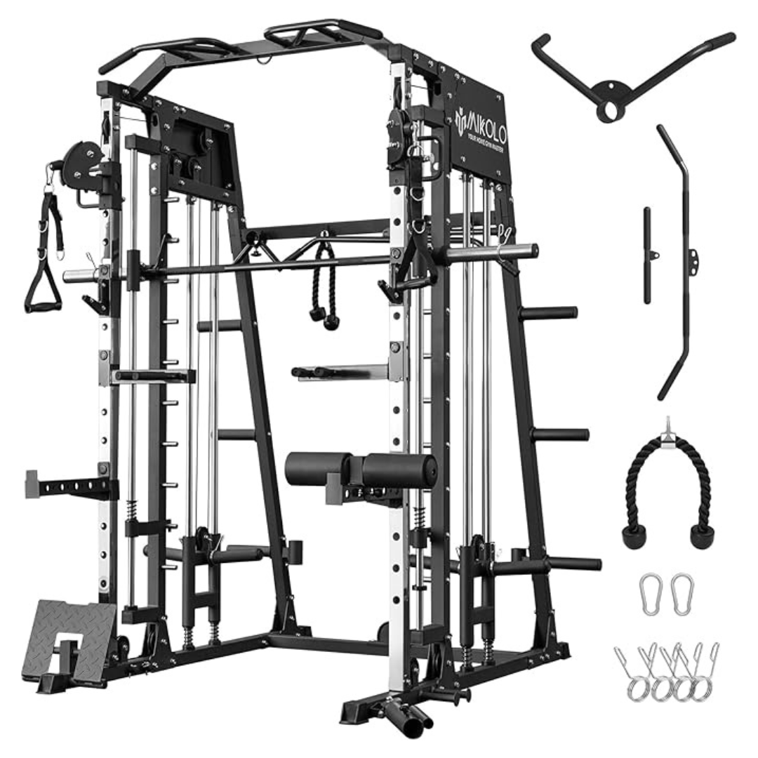 Mikolo Smith 2200lbs Squat Rack With LAT-Pull Down System