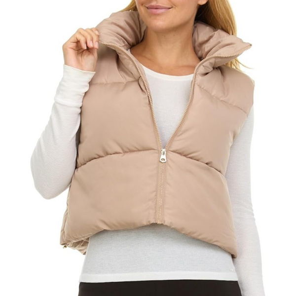 Jessica Simpson Womens Cropped Puffer Vest