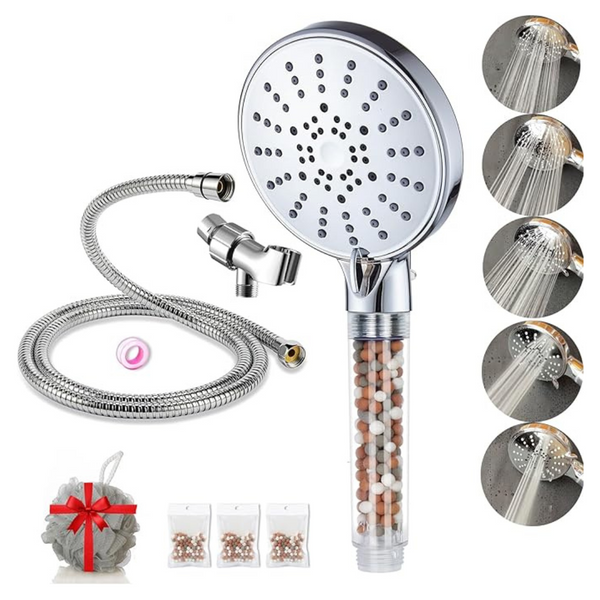 Filtered Shower Head With Handheld & 5 Spray Mode