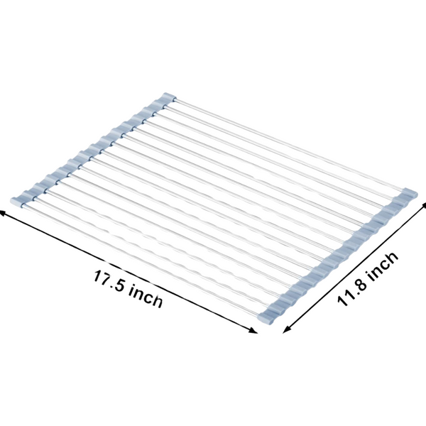 17.5 x 11.8 Over The Sink Stainless Steel Dish Drying Rack