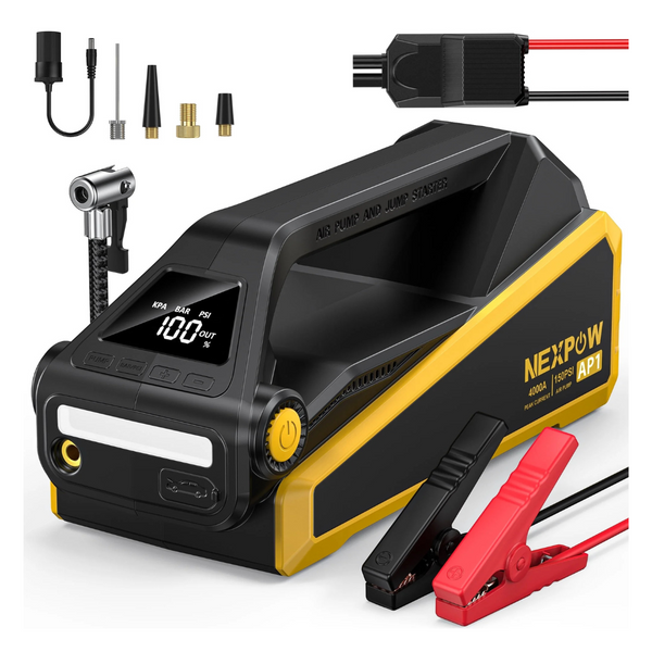 NEXPOW 4000A Jump Starter With Air Compressor