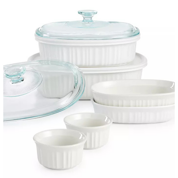 Corningware French White 10 Piece Bakeware Set