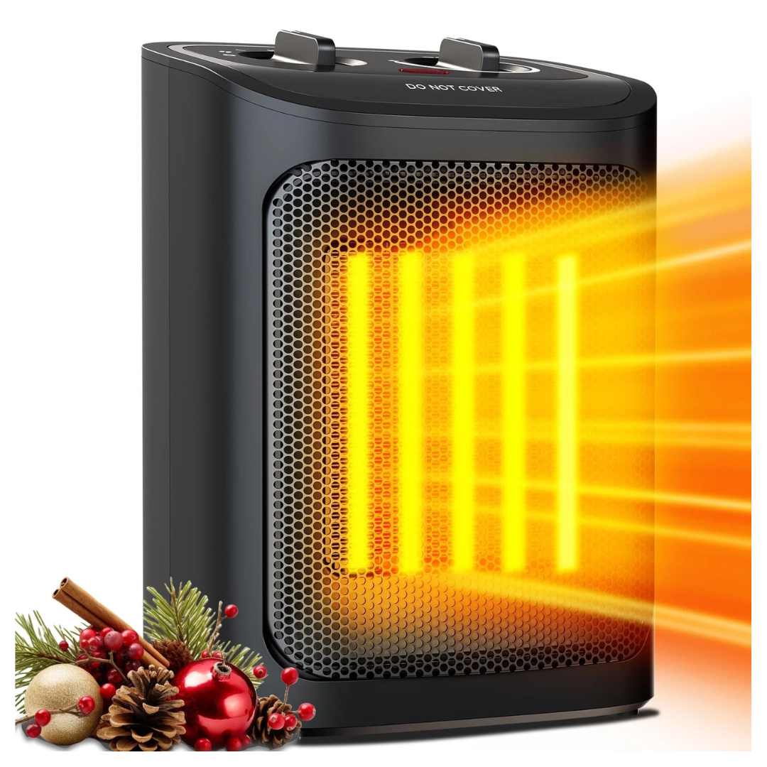 Auseo 750W Ceramic Fan Space Heater With 2S Rapid Heating