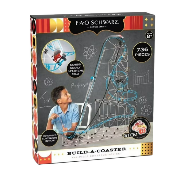 736-Pieces FAO Schwarz Build-A-Coaster Construction Set