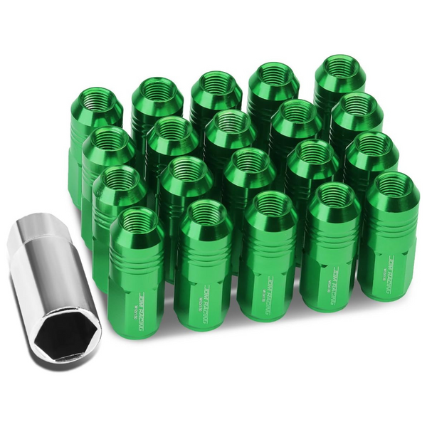 20-Piece Closed End M12 x 1.5 Aluminum Lug Nuts + Deep Drive Extension Adapter