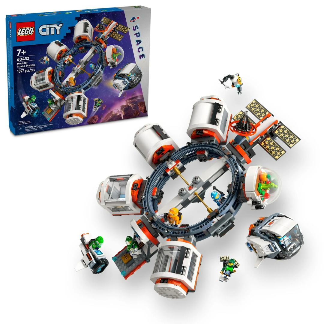 1097-Piece Lego City Modular Space Station STEM Toy Set (60433)