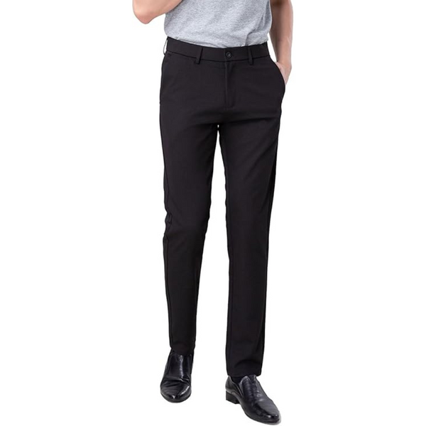 Plaid&Plain Mens Slim Fit Dress Pants Stretch Dress Pants