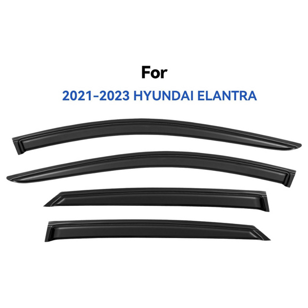 4-Pack Window Visors Rain Guards Shield For 2021 To 2024 Hyundai Elantra