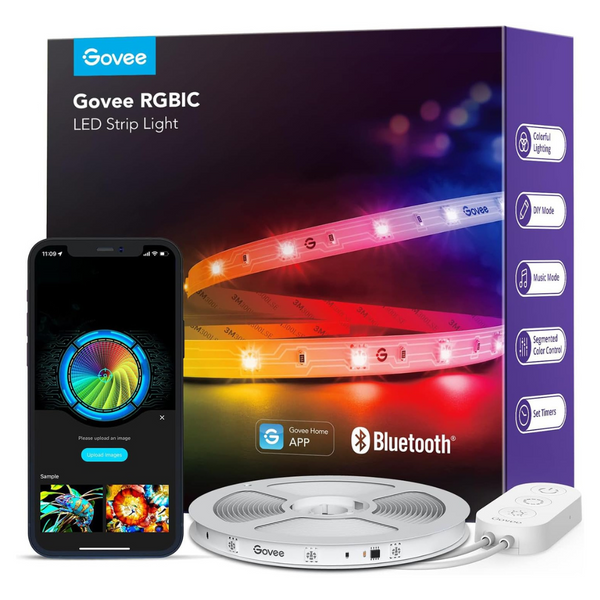 Govee 16.4-Ft RGBIC Smart LED Music Sync Mode Bluetooth Strip Lights