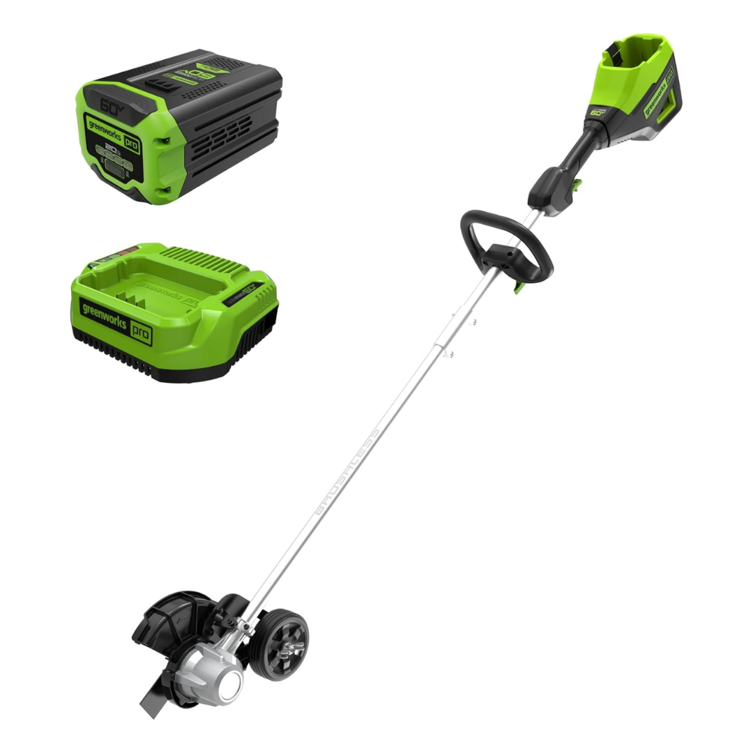 Greenworks 60V 8" Brushless Cordless Edger Kits W/ 2.0 Ah Battery