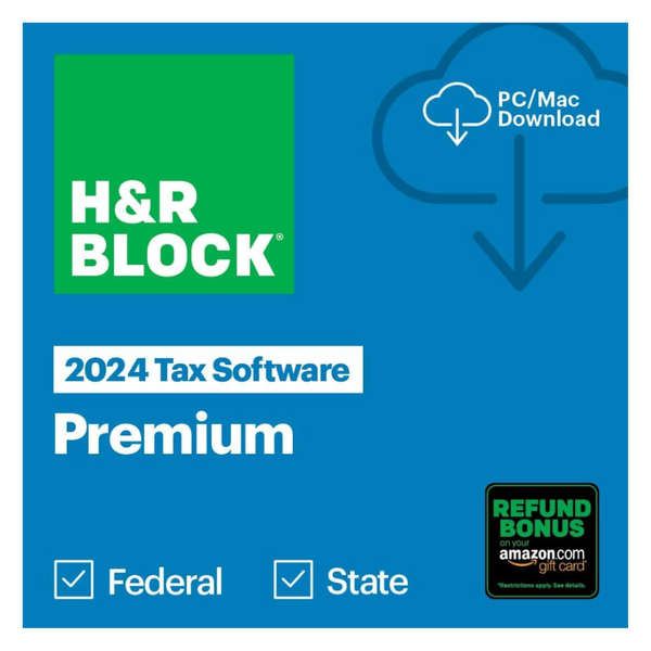 H&R Block Tax Software Premium 2024 Win/Mac [PC/Mac Online Code]