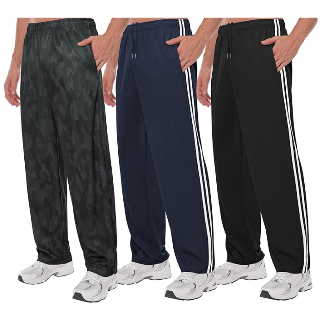 3 Pack Men's Mesh Athletic Sweatpants