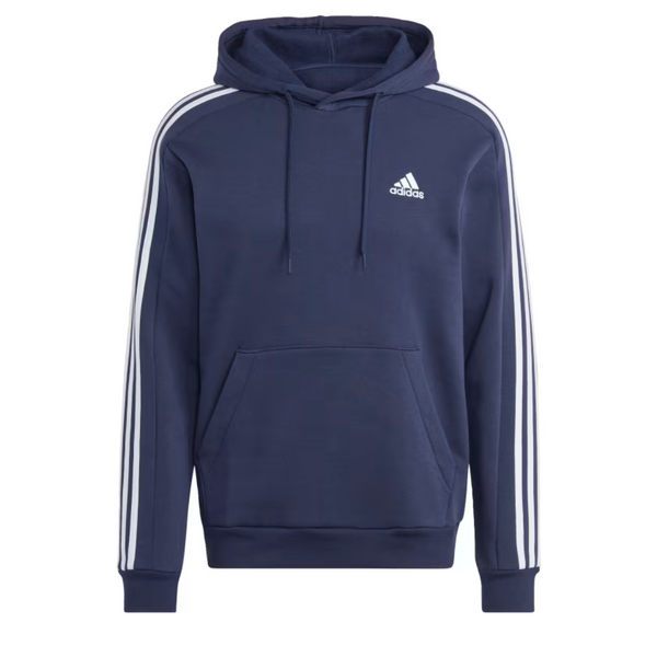 adidas Men's Essentials Fleece 3-Stripes Hoodie (Black)