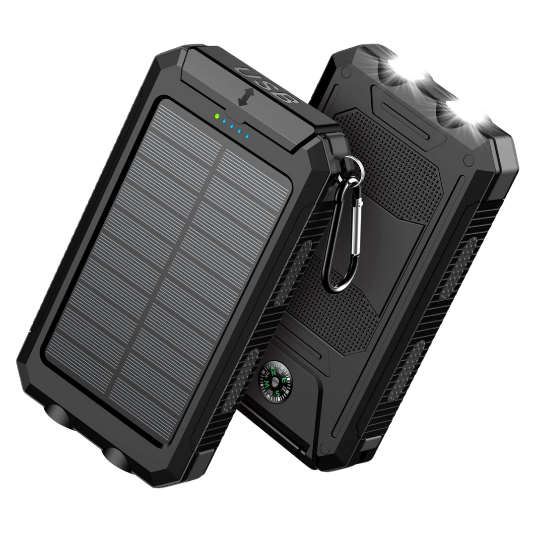 36800mAh Portable Solar Power Bank With Flashlight