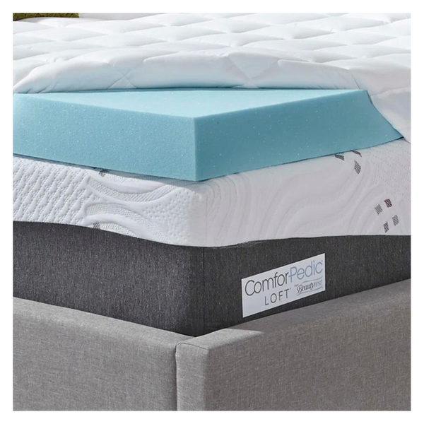 ComforPedic Loft From Beautyrest Queen 5.5" Gel Memory Foam And Fiber 2-Piece Mattress Topper