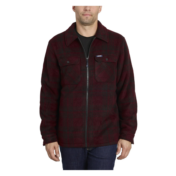 IZOD Men's & Big Men's Zip-Front Flannel Shirt Jacket