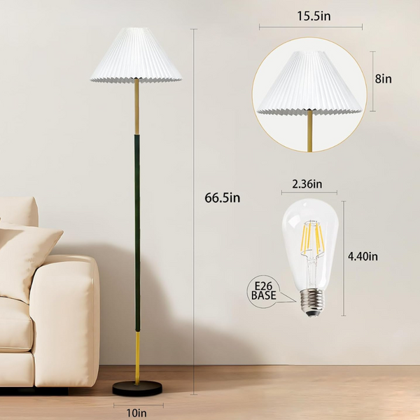 66" Floor Nordic Style Standing Lamp with Foot Switch