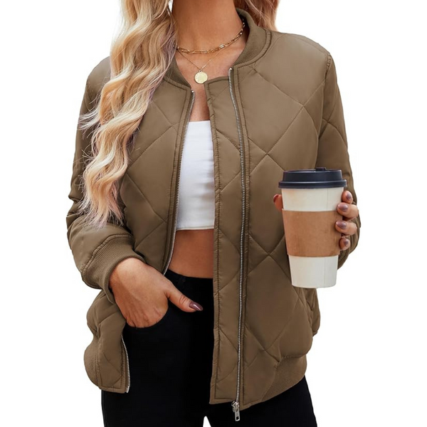 Women's Fall Lightweight Zip Up Quilted Jackets