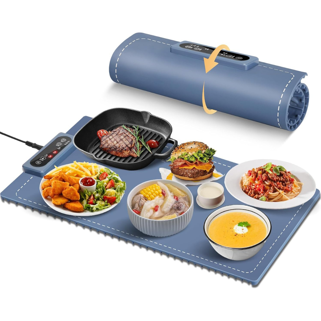 Portable and Rollable Premium Silicone Electric Warming Tray