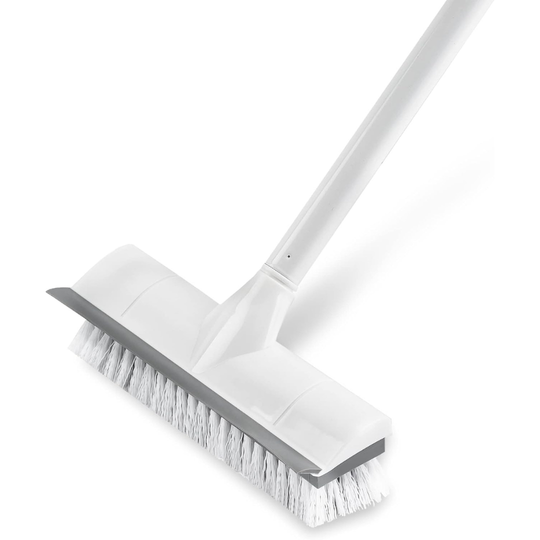 2-in-1 Boomjoy Floor Scrub Brush with Long Handle