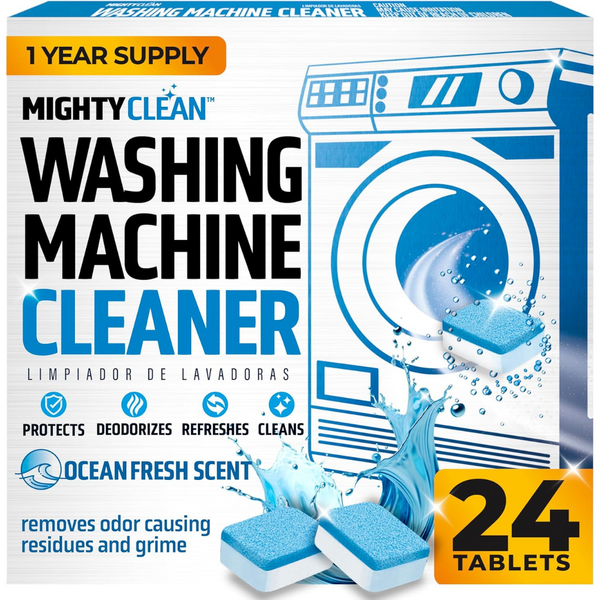 24-Pack Mighty Clean Septic Safe Washing Machine Cleaning Tablets