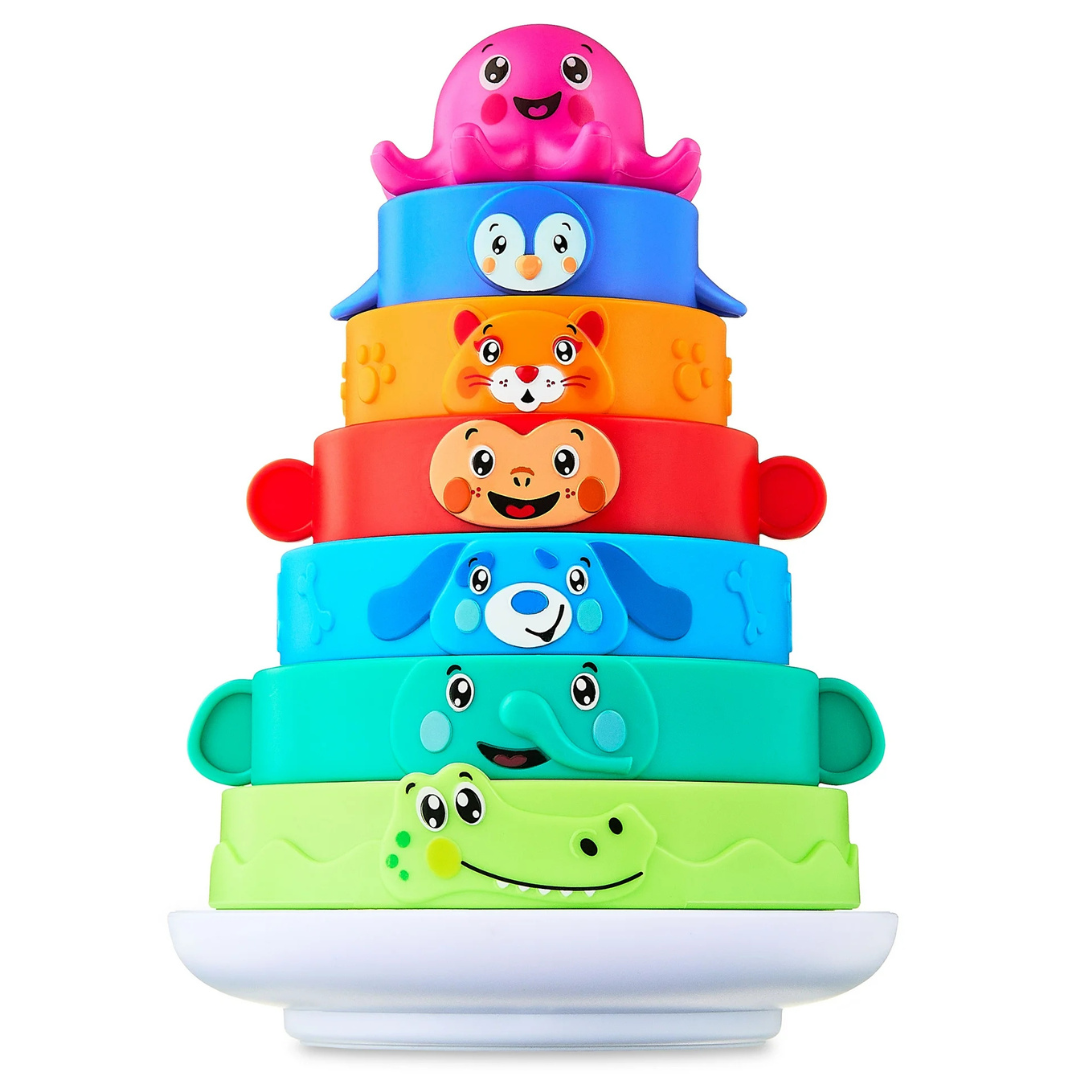 Spark Create Imagine Multicolor Animal Stacking Ring Toy