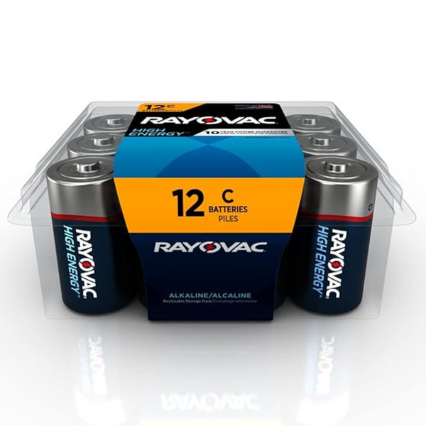 12-Count Rayovac C High Energy Alkaline Cell Battery