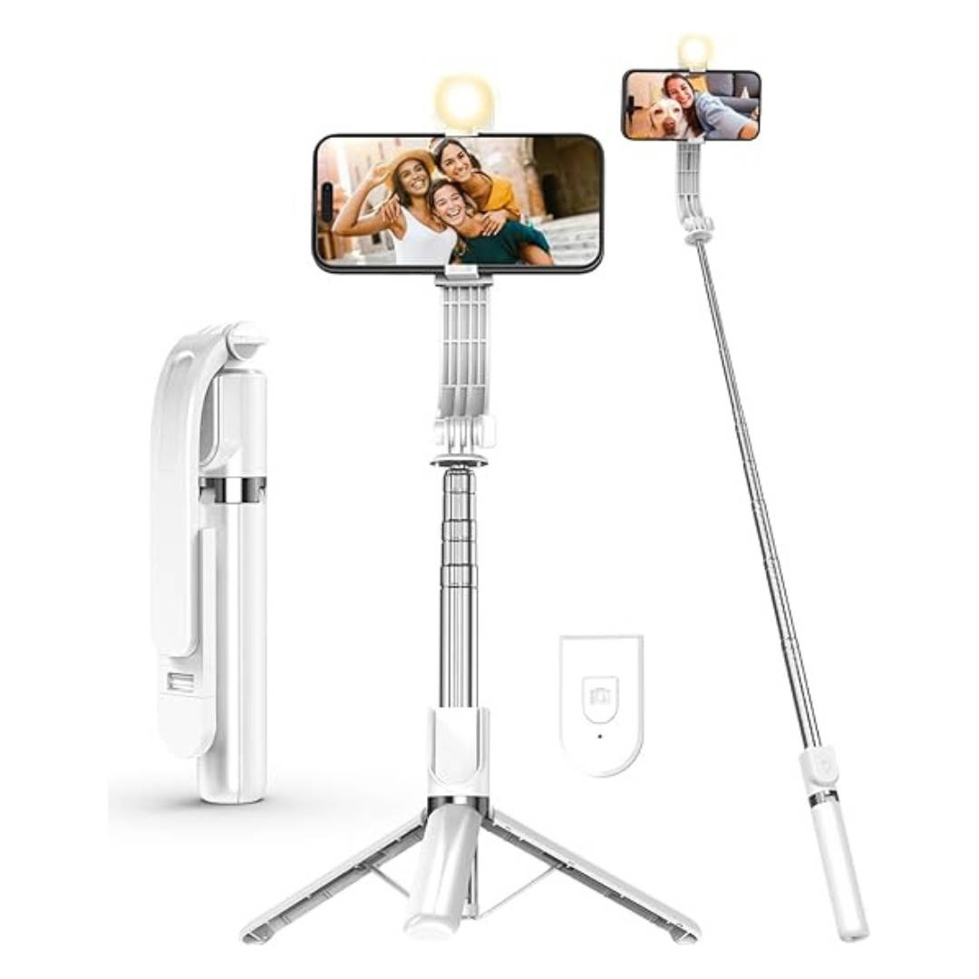 55" Stainless Steel Cell Phone Tripods Stand W/ Wireless Remote (2 Colors)