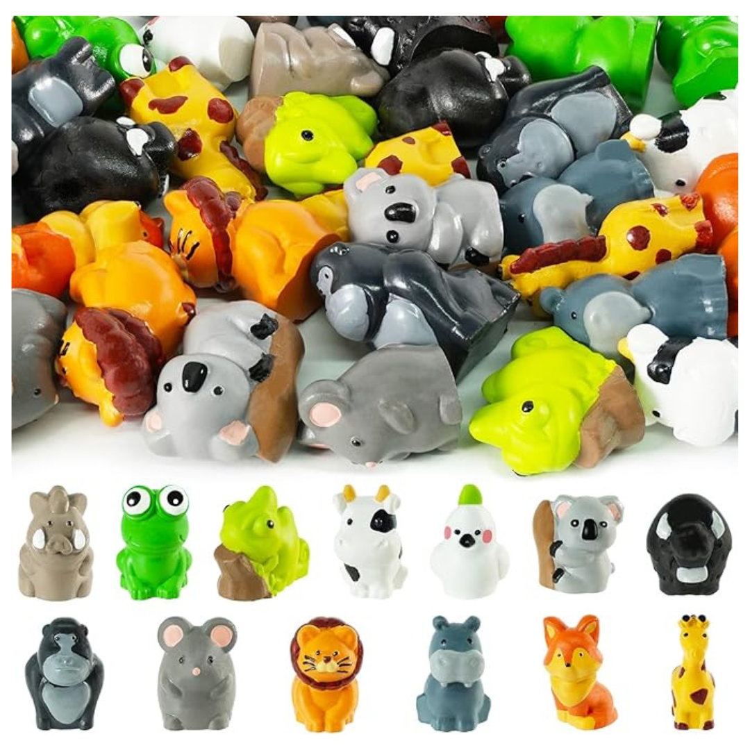 39-Pieces Mini Resin Animals Cute Mini Animals Figures