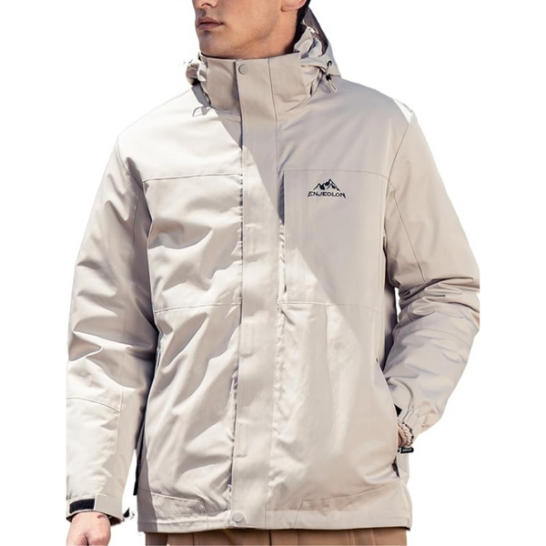 Men's Windproof & Waterproof Casual Detachable Hooded Jacket (Various)