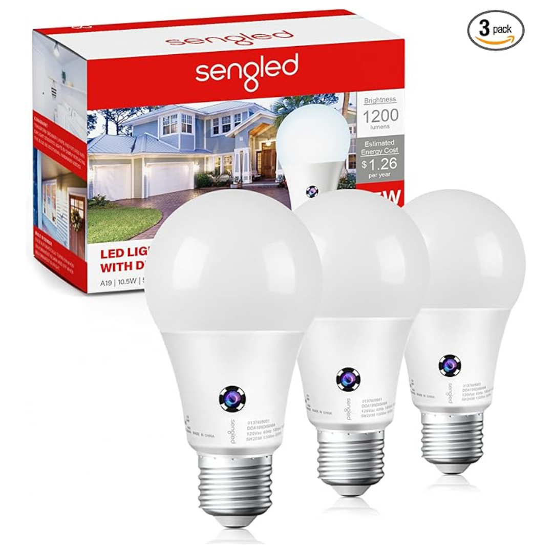 3-Pack Sengled 75 Watt Equivalent Dusk To Dawn LED Light Bulb