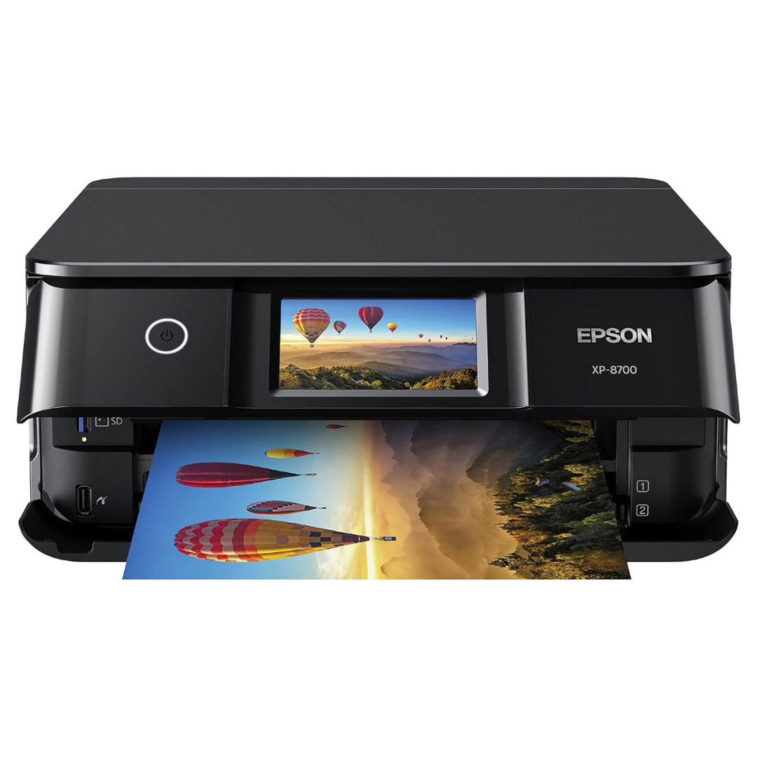 Epson Expression Photo XP-8700 Wireless All-In-One Printer With Built-In Scanner And Copier And 4.3″ Color Touchscreen