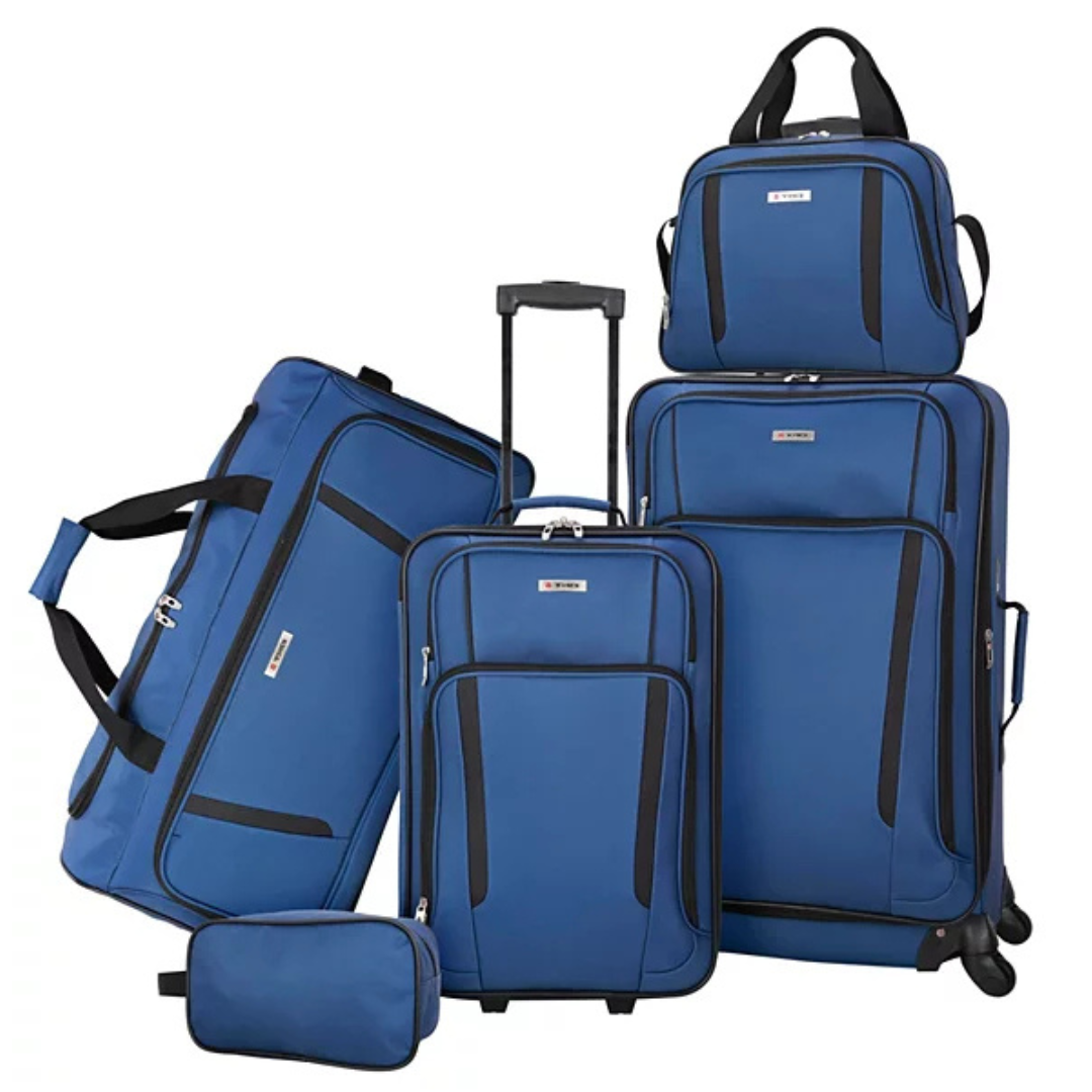 5-Piece Tag Freehold Softside Spinner Luggage Set (4 Colors)