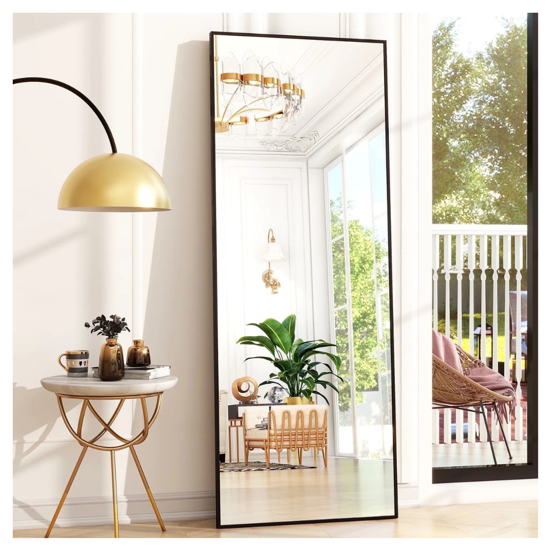 Beautypeak 64" x 21" Full Length Rectangle Mirror With Stand