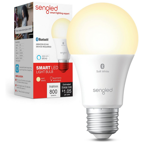 Sengled 60W Equivalent 800LM A19 Bluetooth Mesh LED E26 Smart Light Bulb