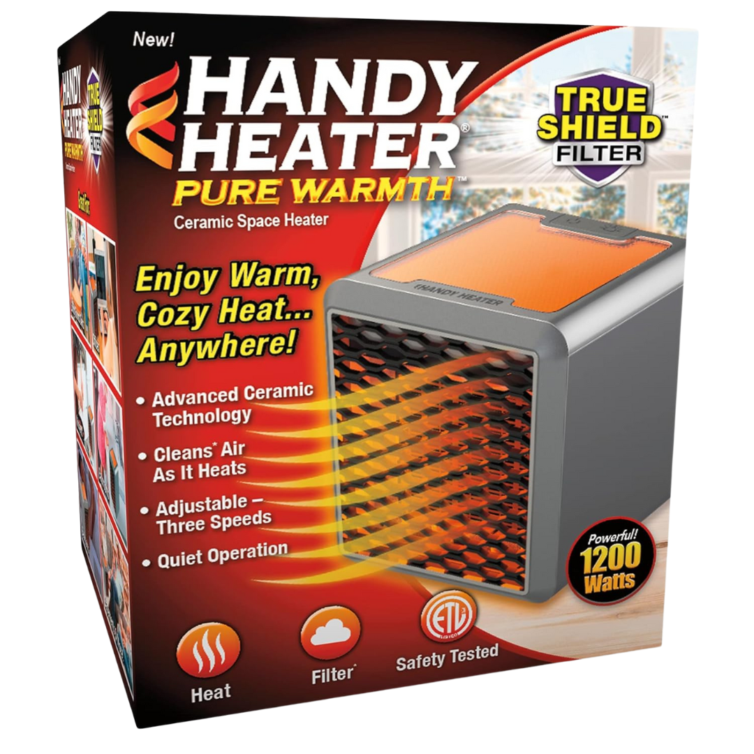 Ontel 1200 Watts Handy Pure Warmth Ceramic Space Heater